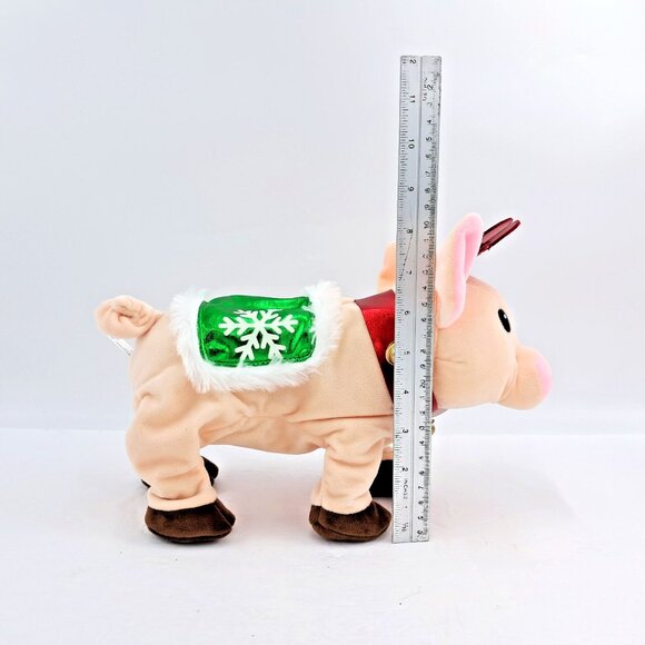 Animated Walking Christmas Pig-Oinks Jingle Bells-See Video - Picture 5 of 6